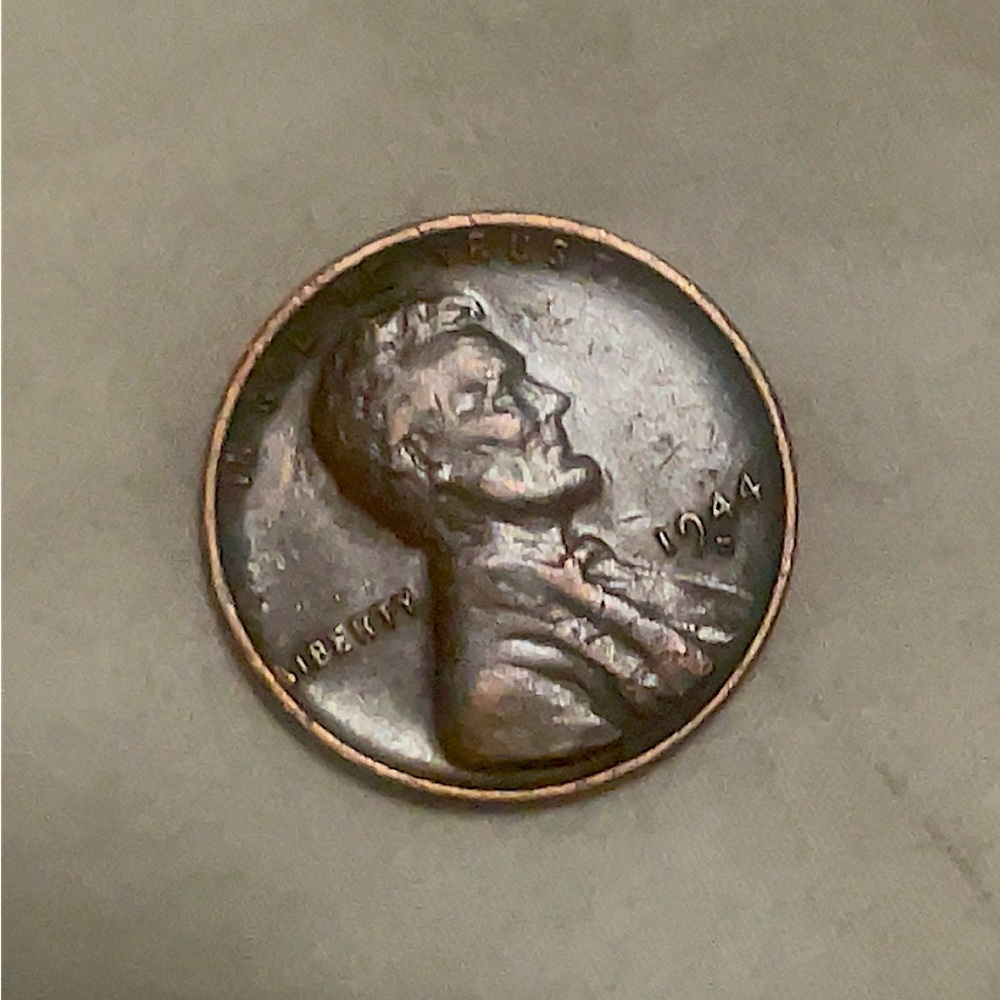 1944 Wheat Penny S Mint Liberty Close To Rim And Double Die Error Coin very rare